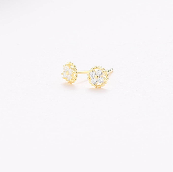 'Best Of Luck' Crystal Four Leaf Clover Earrings