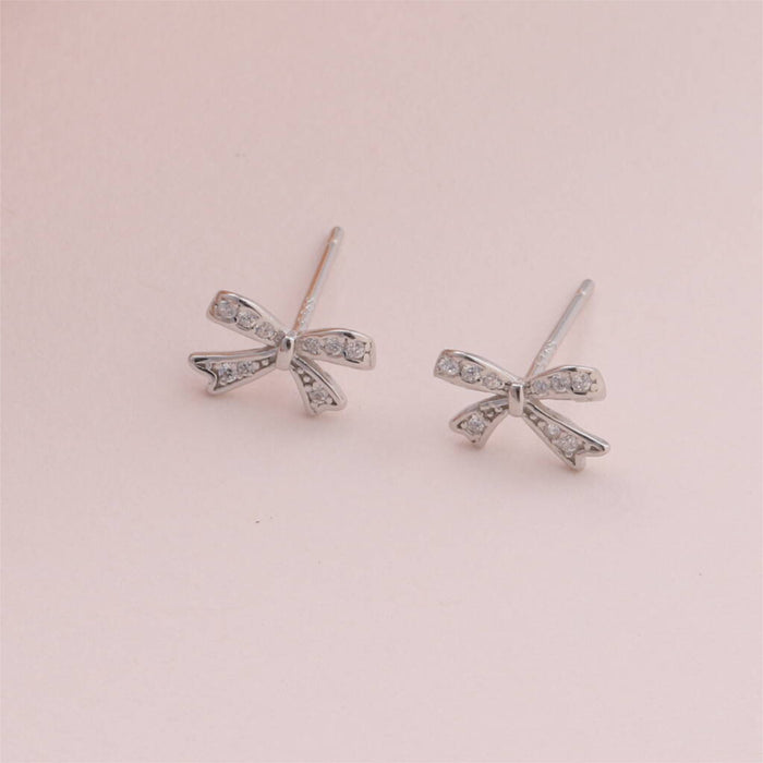 Bridesmaid Thank You Sterling Silver Bow Earringsthe attic store ear studs, gift box earrings, handmade, New Arrivals, The attic store gift