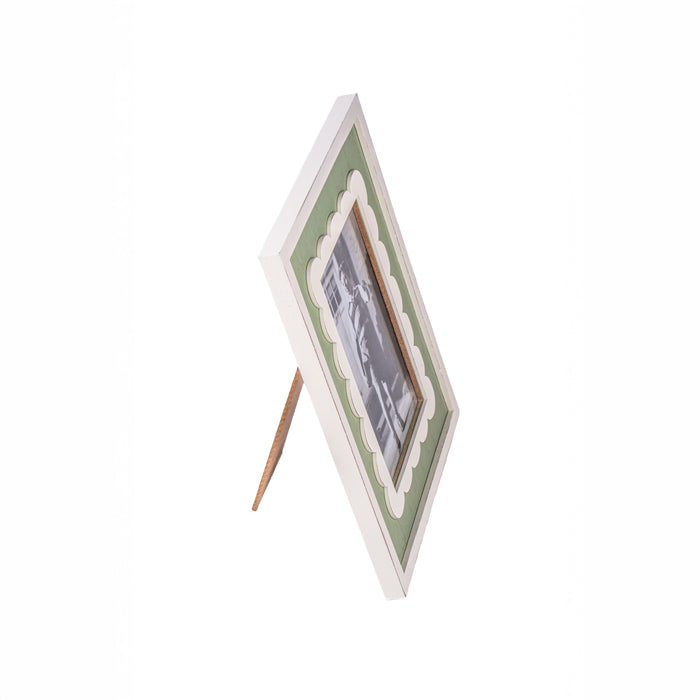 Green Ruffles Frame Scalloped Green Photo Frame — the attic store