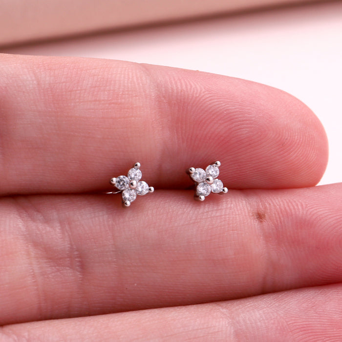 'You Make My World Sparkle' Sterling Silver Earrings