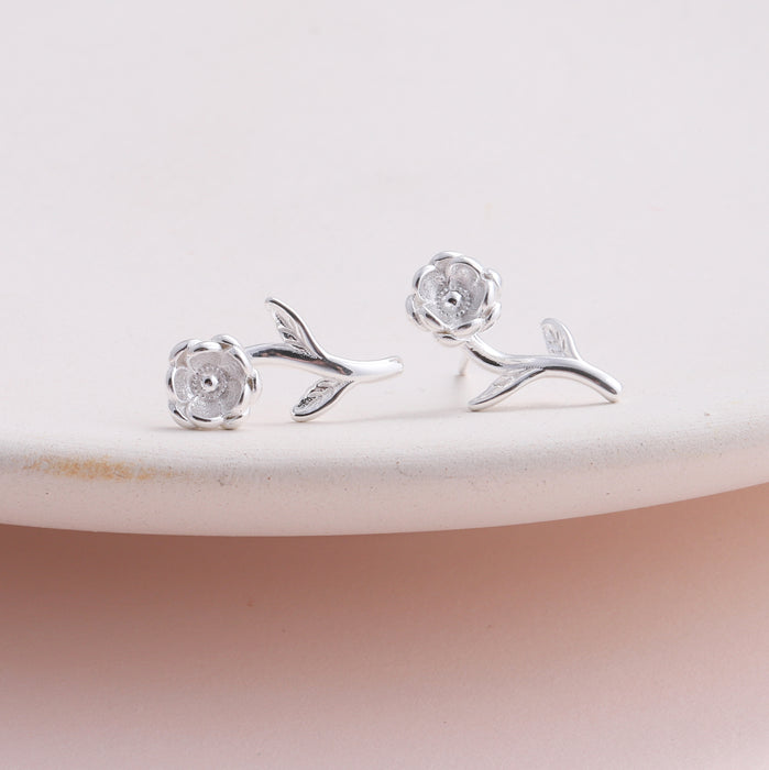 Birth Month Flower Earring Studs