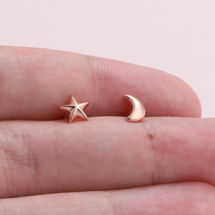 'Love You To Moon And Stars' Sterling Silver Earrings