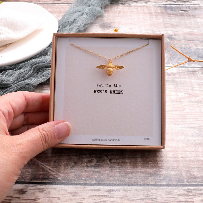 'You Are The Bee's Knees' Bumble Bee Necklace