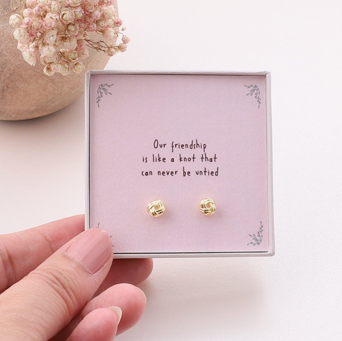 Gift Boxed Friendship Knot Earrings