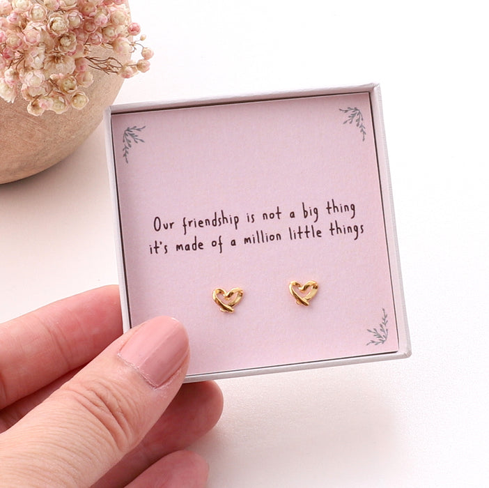 'A Million Little Things' Friendship Heart Earrings