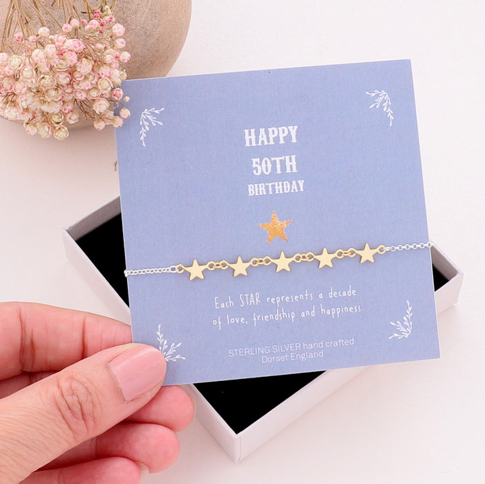 Starry Bracelet For Her 50th Birthday