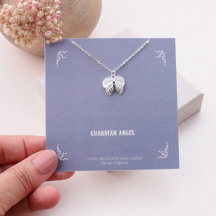 Sterling Silver Guardian Angel Necklace