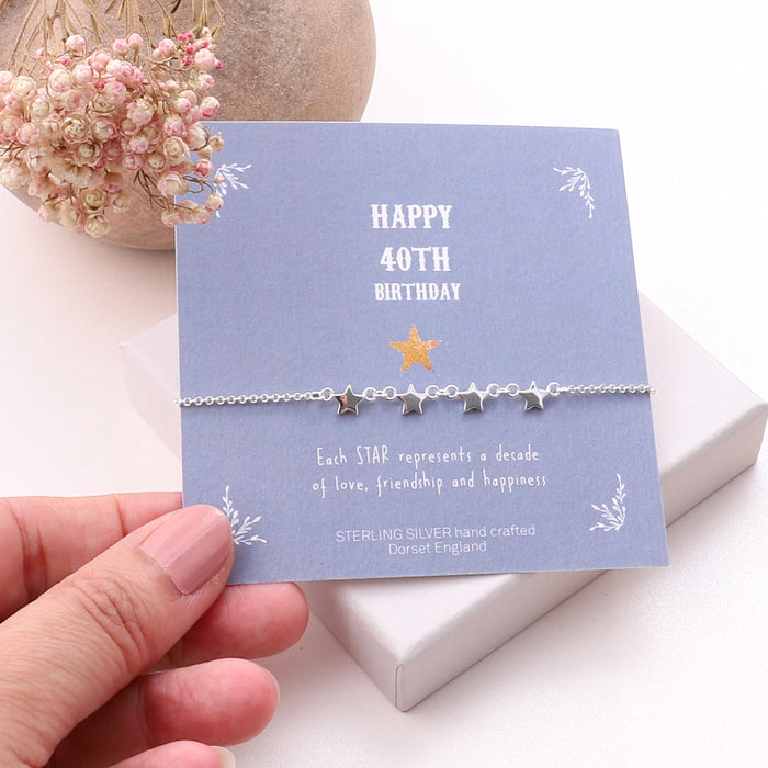Starry Bracelet For Her 40th Birthday