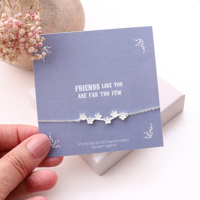 A Friend Like You Flowers On Stem Bracelet