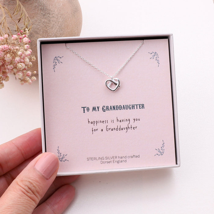 Sterling Silver Granddaughter Happiness Necklace