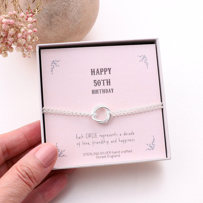 Happy 50 Th Birthday Bracelet
