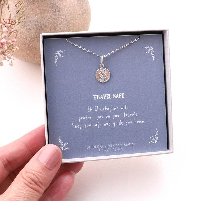 Sterling Silver Saint Christopher Necklace