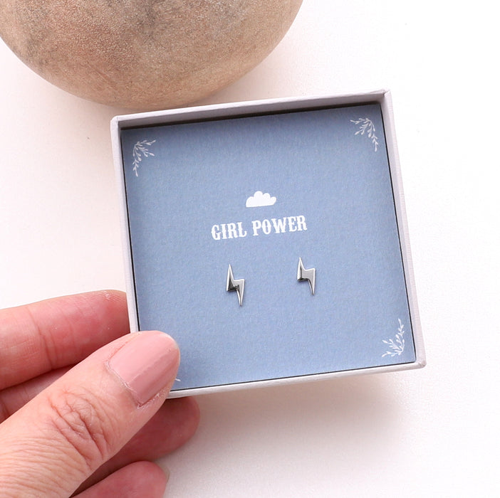 'Girl Power' Lightning Bolt Earrings