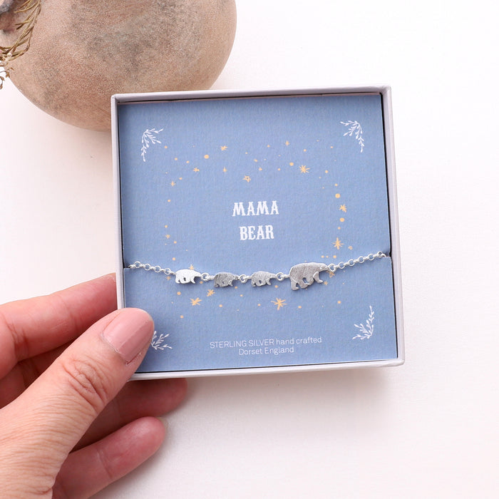Sterling Silver Bears Bracelet For Mum