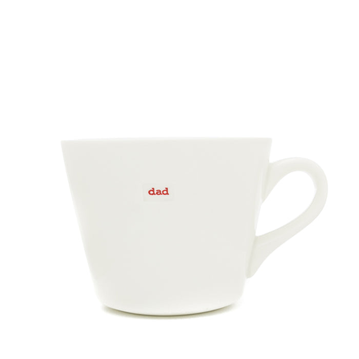 Medium Ceramic White Mug – dad – 350ml