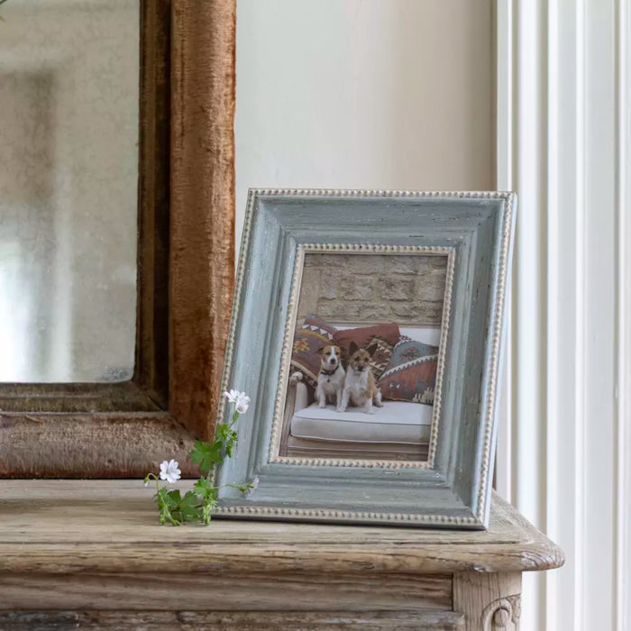 Wooden Photo Frame With Beading Soft Grey 7×5″