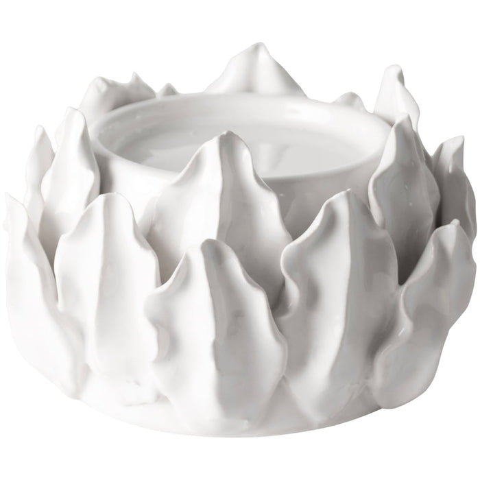 Artichoke Pillar Candle Holder White