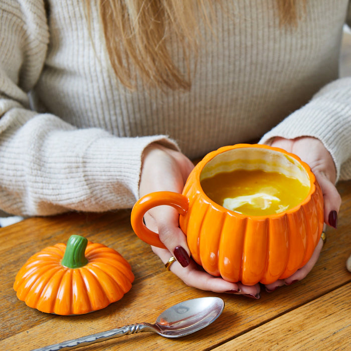 Pumpkin Soup Bowl with Lid