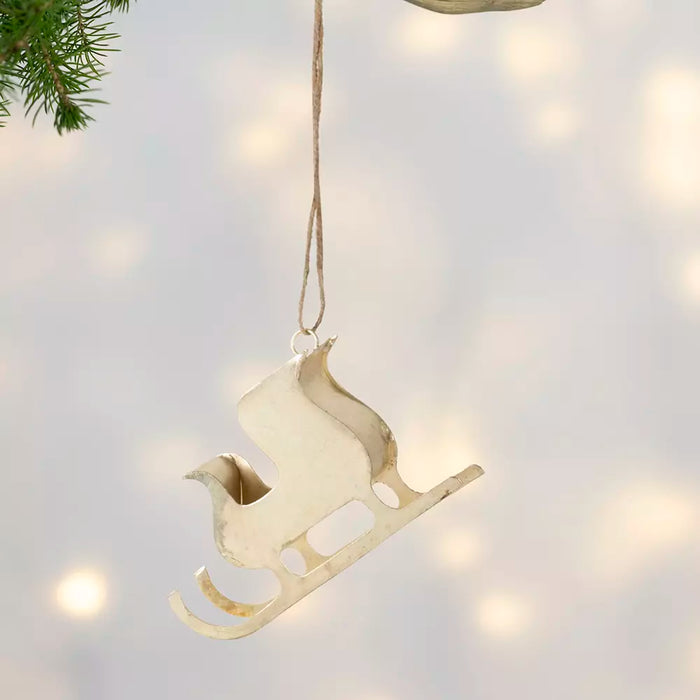 Handmade hanging Christmas decorations