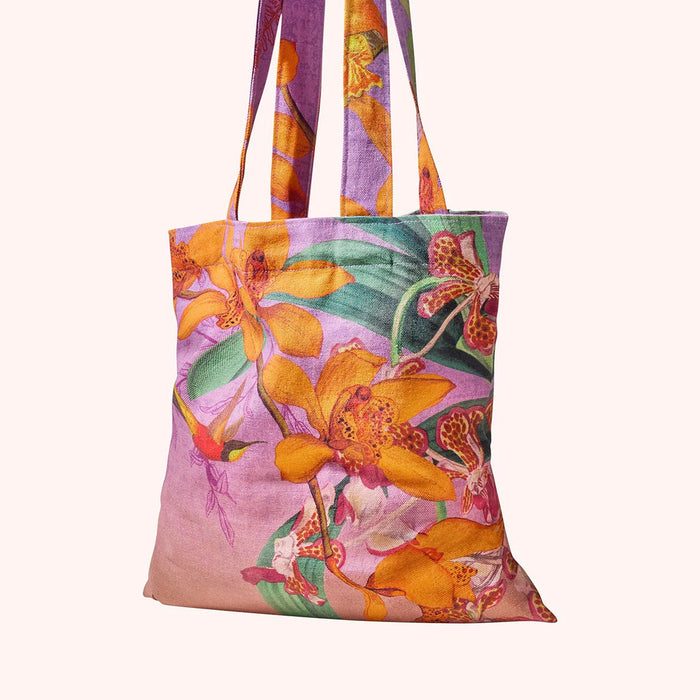 CANVAS TOTE BAG - BOTANY BLISS - LAVENDER