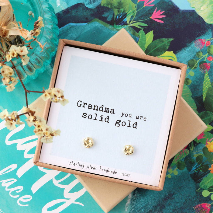 'Grandma's Solid Gold' Knot Earrings