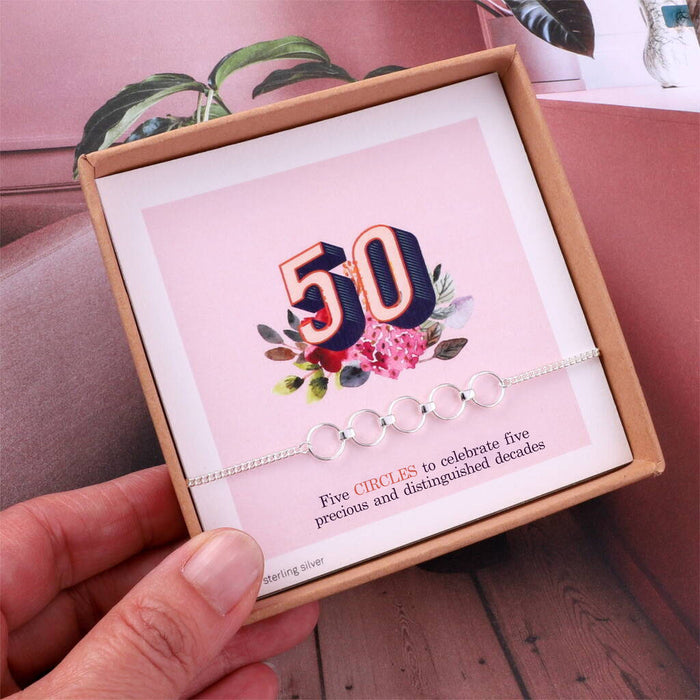 50 Th Birthday Circle Bracelet