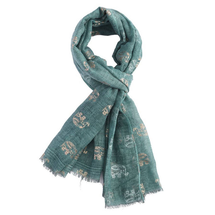 Personalised Elephant Print Scarfthe attic store clothing and accessories, scarf