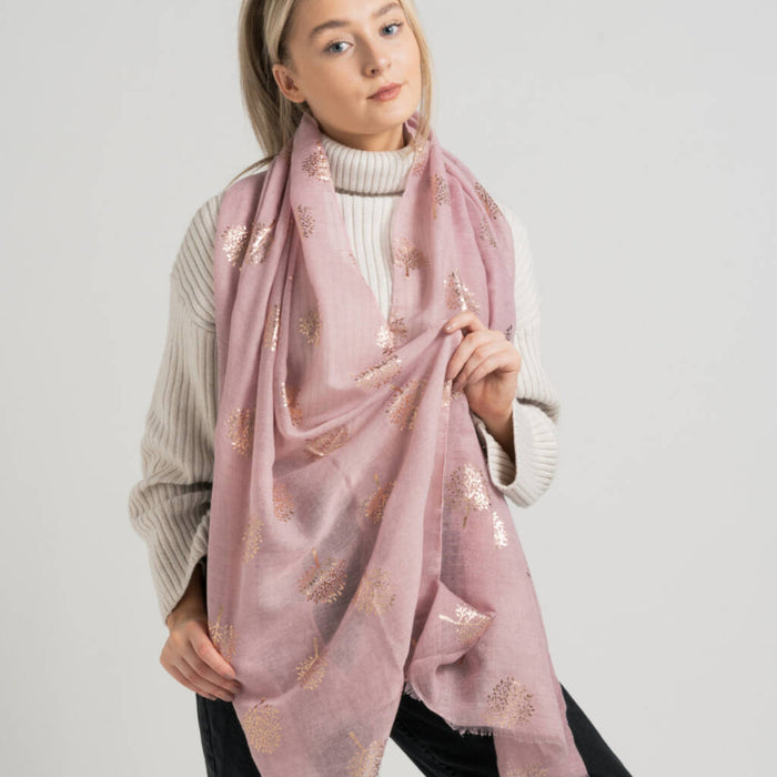 Soft Mulberry Tree Scarf Deep Pink 