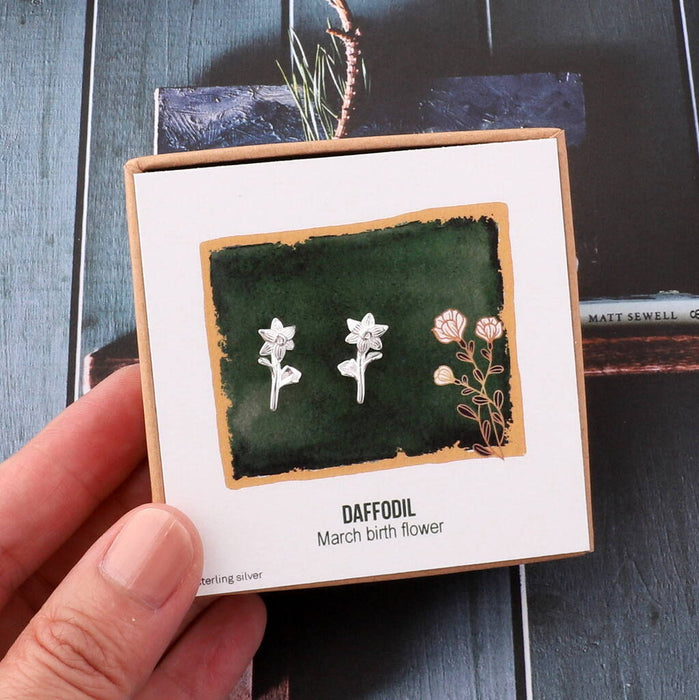 Birth Month Flower Earring Studs