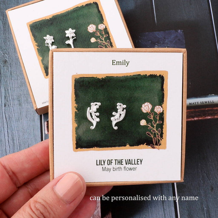 Birth Month Flower Earring Studs