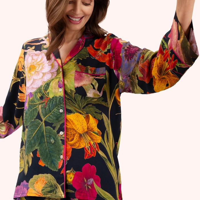 SUPERSOFT AUTUMN POSY MIDNIGHT PYJAMAS - LARGE