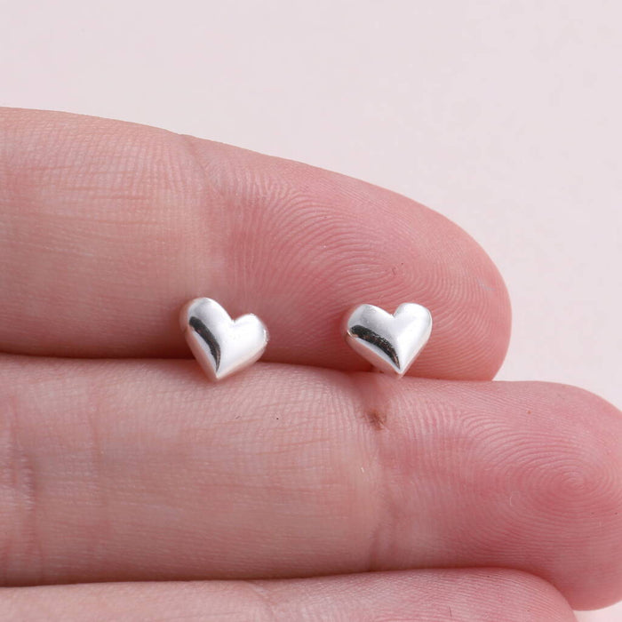 Belated Birthday Sterling Silver Heart Earrings