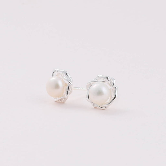 Sterling Silver Pearl Earrings For Nana
