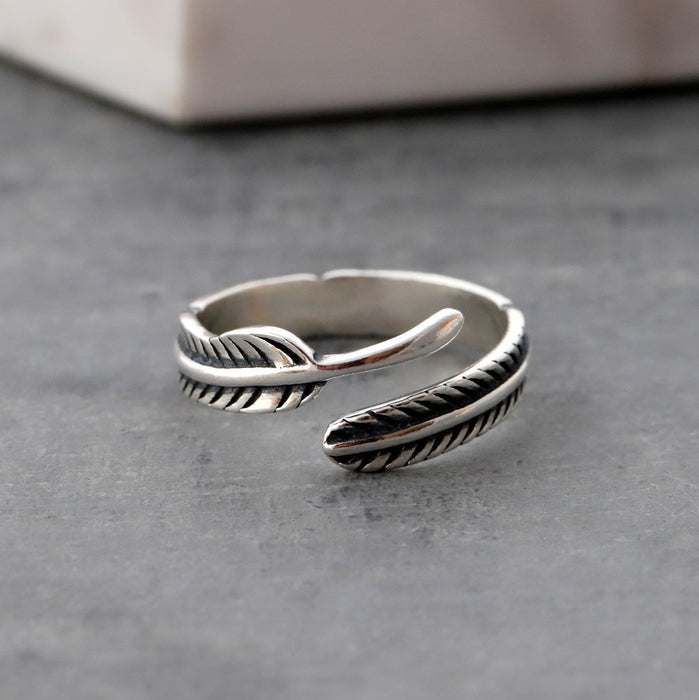 Sterling Silver Handmade Feather Ring