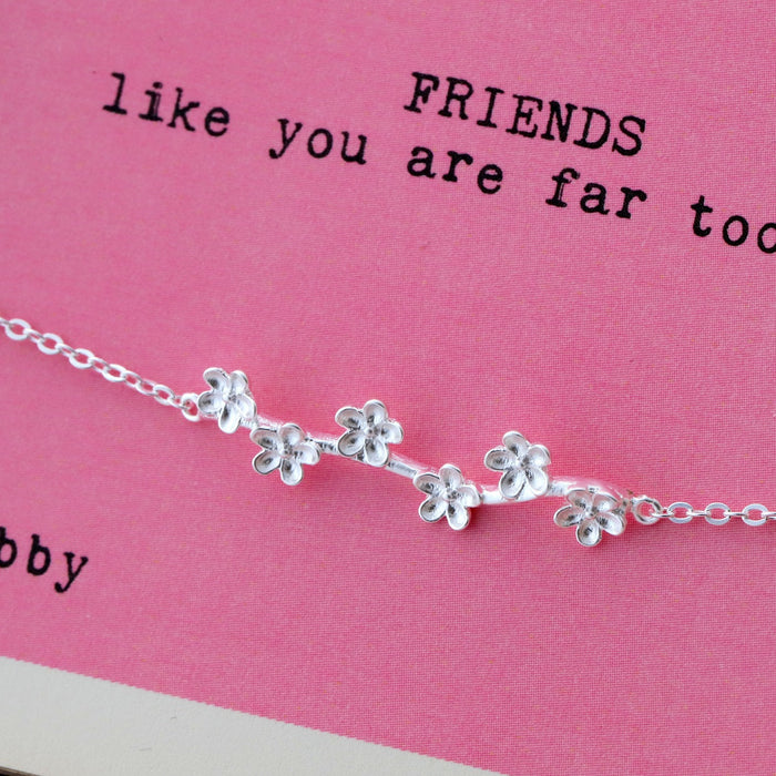 A Friend Like You Flowers On Stem Bracelet