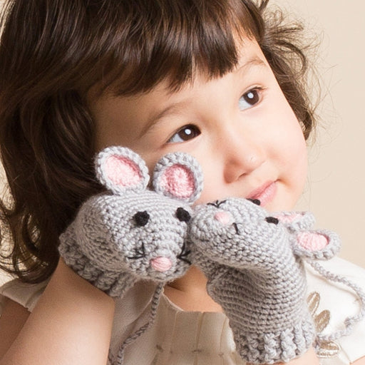 Hand Crochet Mouse Mittens
