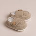 Hand Crochet Bamboo Baby Shoes Beige