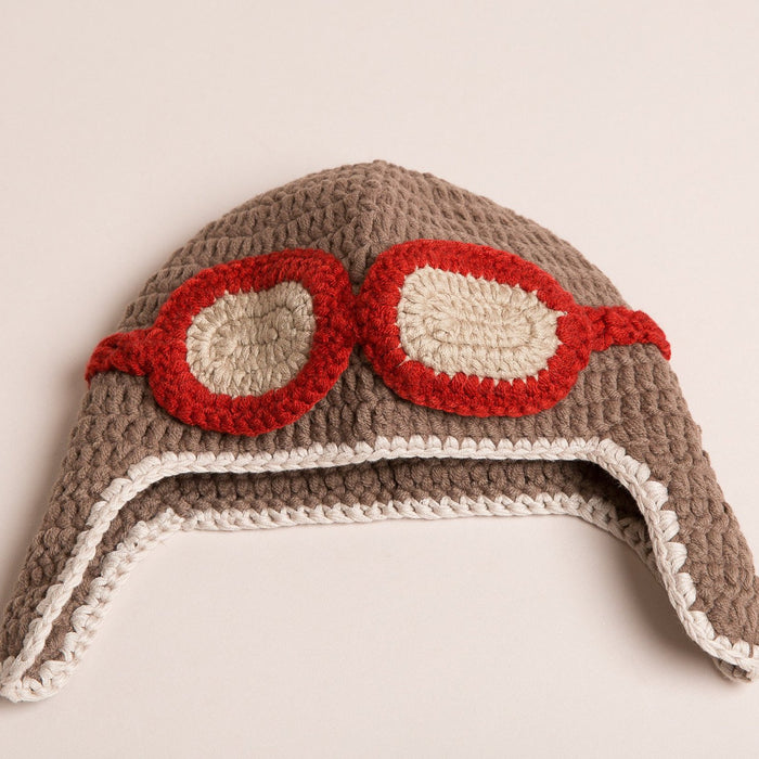 Hand Crochet Baby Aviator Hat