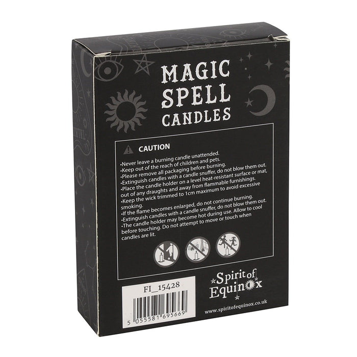 PACK OF 12 RED 'LOVE' SPELL CANDLES