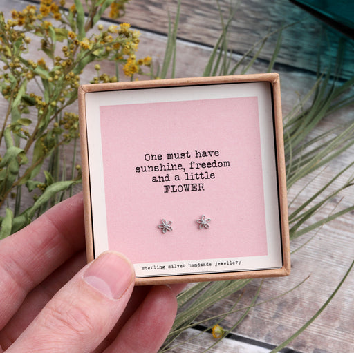 'One Must Have' Sterling Silver Little Flower Earrings