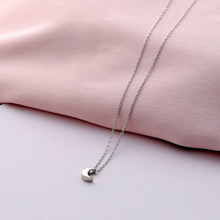 Sterling Silver Mini Moon Necklace