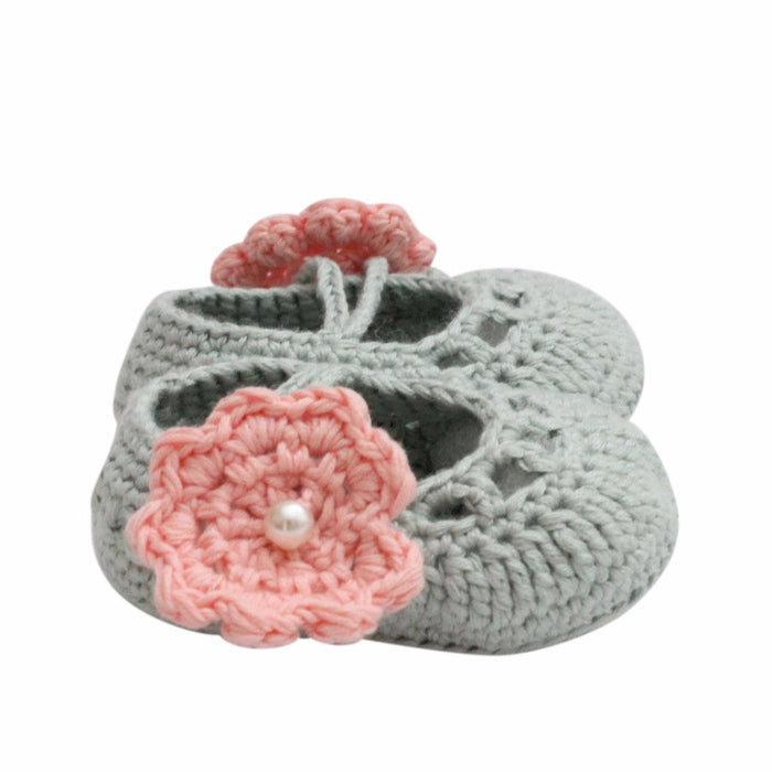 Hand Crochet Baby Shoes With Headband