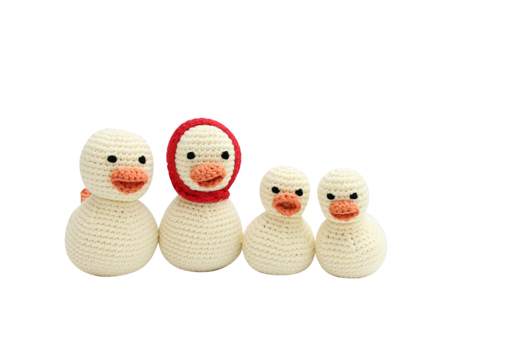 Hand Crochet Mummy Duck Or Duckling Rattle
