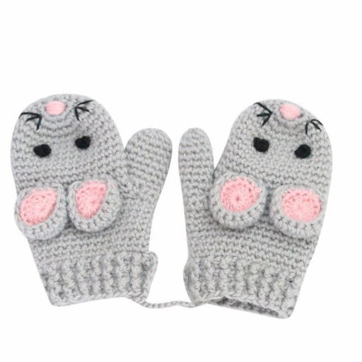 Hand Crochet Mouse Mittens