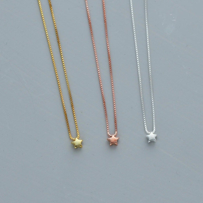 Sterling Silver Mini Star Pendant Necklace