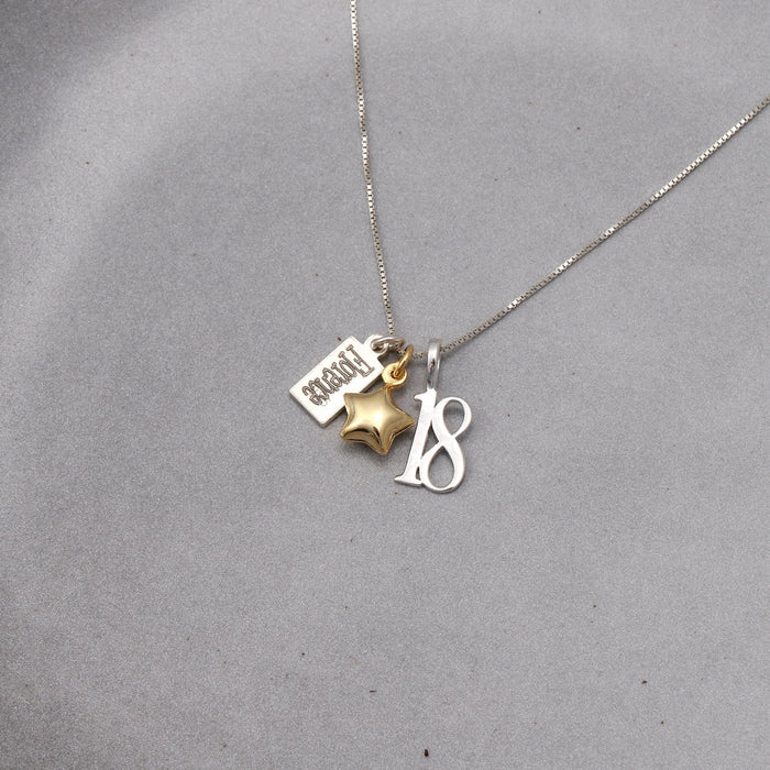 Sterling Silver Personalised Necklace For 18th Birthday