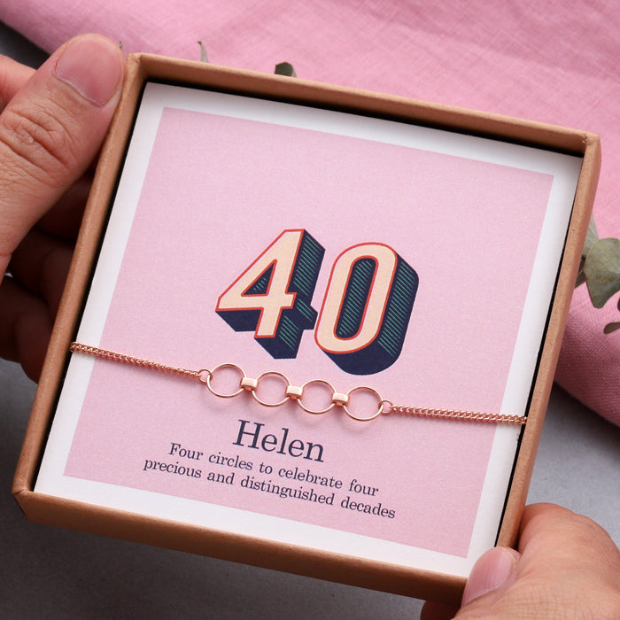 40 Th Birthday Circle Bracelet