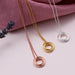 Sterling silver interlocking circle necklace