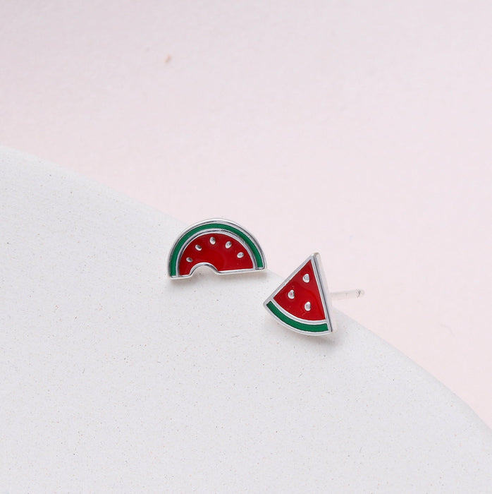Mini Enamel Watermelon Earring Studs