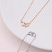 Sterling Silver Crystal Joined Hearts Necklace